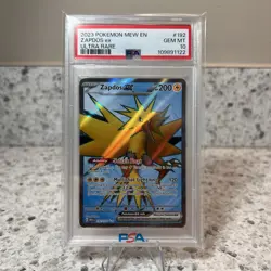 2023 Pokemon Mew En-151 Ultra Rare #192 Zapdos EX PSA 10 - Image 1