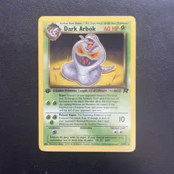 Pokemon TCG Dark Arbok #19/82 1st Edition Non-Holo Rare - Image 1