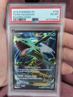 Pokemon TCG Rayquaza EX Full Art Ultra Rare Roaring Skies Graded 6 - Image 3