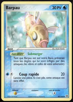 Carte Pokemon Barpau 49/106 Emeraude Francais - Image 1