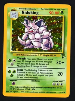 Nidoking 11/130 Base Set 2 Holo Rare Pokemon TCG - Image 1