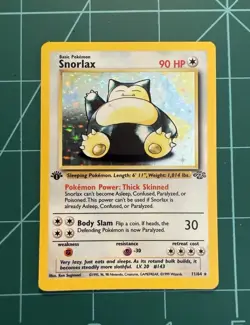 FIRST EDITION Snorlax HOLO 11/64 Pokemon Base Set - Image 1