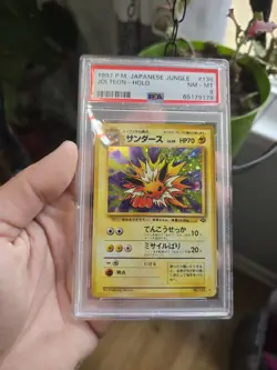 Jolteon - Pokemon Japanese Jungle #135 - Near Mint PSA 8 - Image 1