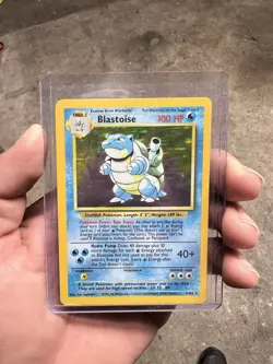 Pokemon TCG Base Set Blastoise Holo Card 2/102 Raw Near Mint Condition Rare - Image 1