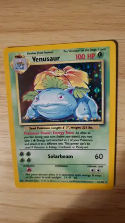 Pokemon TCG Venusaur Base Set Holo Unlimited Rare Card 15/102 - Image 3