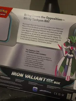 POKEMON IRON VALIANT EX BOX TCG BOOSTER PACKS PROMO CARDS PARODOX RIFT OBSIDIAN - Image 2