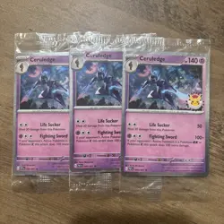 Ceruledge Pokemon Day 2024 Stamped Sealed Promo Card Pokemon Lot Of 3 - Image 1