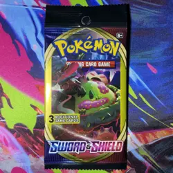 Pokemon TCG Sword & Shield SNORLAX 3 card Booster Pack - Image 1