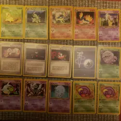 pokemon cards lot neo genesis team rocket 1st edition fossil discovery - Image 1