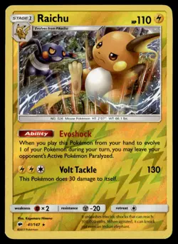 Raichu 41/147 SM - Burning Shadows Reverse Holo English Pokemon Card - Image 1