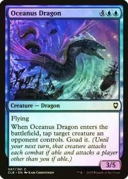 NM Foil Oceanus Dragon, MTG, Baldur's Gate, Magic the Gathering, 87 - Image 1