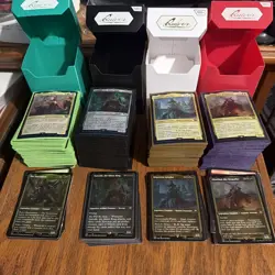 MTG Warhammer 40k Commander Decks Set of 4 Bundle With Sleeves + Deck Boxes - Image 1