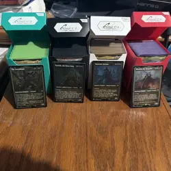 MTG Warhammer 40k Commander Decks Set of 4 Bundle With Sleeves + Deck Boxes - Image 2