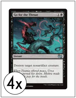 4x Go For The Throat, Magic the Gathering, MTG NM - Image 1