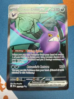 Team Rocket's Crobat ex 217/182 Pokemon TCG Destined Rivals Little Dent - Image 1