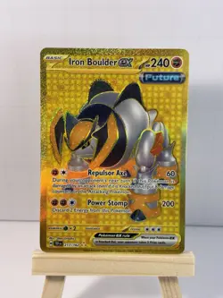 Pokemon TCG Iron Boulder EX Scarlet & Violet Temporal Forces 217/162 Hyper Card - Image 1