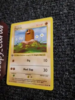 Diglett 47/102 1st Edition Shadowless Base Set 1999 Pokemon WOTC TCG NM - Image 2