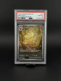 2023 POKEMON NINETALES OBF EN-OBSIDIAN FLAMES ILLUSTRATION RARE #199 PSA 10 - Image 1