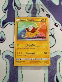 Sealed NM-Mint Ash's Pikachu - SM108 - Promo - SM Black Star Promo Pokemon - Image 1