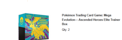Pokemon Mega Evolution Ascended Heroes Elite Trainer Box Sealed Confirm Order - Image 2
