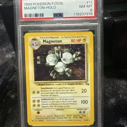 1999 Pokemon Fossil Magneton-Holo #11 PSA 8 - Image 1