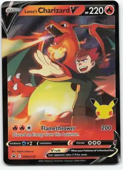 Lance's Charizard V - SWSH133 Promo Holo SWSH Sword & Shield Promo NM Pokemon - Image 1