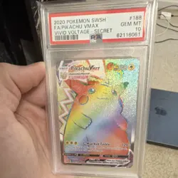 Pokemon Pikachu VMAX Full Art Secret Rare Holo PSA 10 Vivid Voltage 188/185 - Image 1