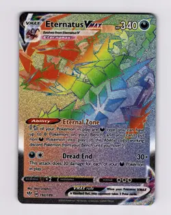 Eternatus VMAX (Secret) Rainbow Rare 192/189 SWSH03 Darkness Ablaze Pokemon NM - Image 1
