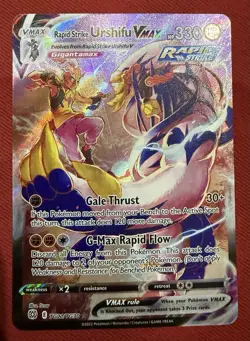 Pokemon Rapid Strike Urshifu VMAX TG21/TG30 Ultra Rare Holo 330 HP Card - Image 1