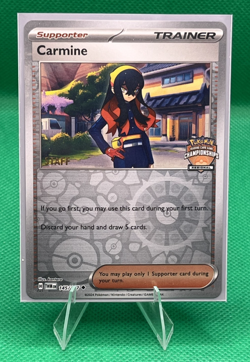 Pokemon TCG Carmine 145/167 STAFF Promo Regional Championship Master Set 🔥 - Image 1
