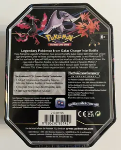 Crown Zenith Galarian Articuno Tin Brand New Factory Sealed Condition Pokemon - Image 5