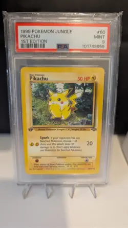 PSA 9 MINT Pokemon 1st Edition Jungle Pikachu 60/64 - Image 1