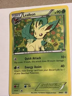 Leafeon - Promo Holo Black and White POKEMON BW87 NM To VLP Very Rare See Pics - Image 2