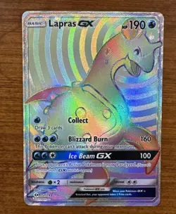 Lapras GX 151/149 Pokemon Sun & Moon Base Set Rainbow Secret Rare - Image 1