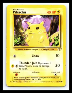 💥 Pikachu Promo E3 Stamp 1999 Pokemon Base Set Yellow Cheeks 58/102 TCG WOTC - Image 1
