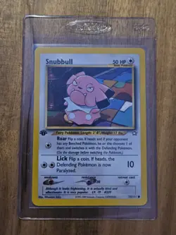 1st Edition Snubbull - NEAR MINT - 74/111 Neo Genesis - Pokemon TCG 2000 WOTC - Image 1
