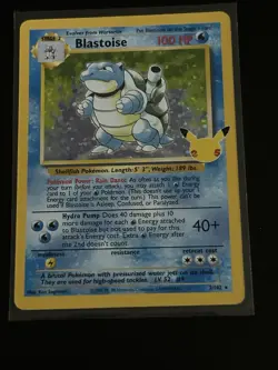 Pokemon Blastoise 2/102 Celebrations Classic Collection Holo 25th Anniversary - Image 1