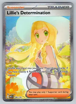 Lillie’s Determination 184/132 Special Illustration Rare Pokemon Mega Evolution - Image 1