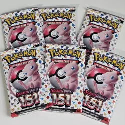 Pokemon TCG Scarlet & Violet 151 Booster Packs Lot Of 6 Sealed Boosters - Image 1