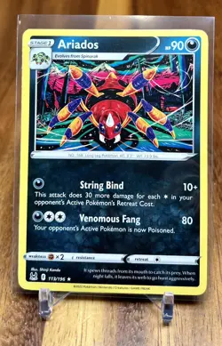 Ariados 113/196 Rare Non Holo Lost Origin Pokemon Card NM - Image 1