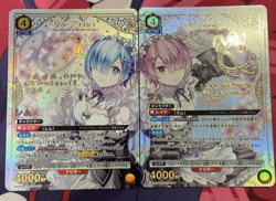 Re:Zero Rem & Ram SR Parallel Rare Union Arena Card Set Japanese NM - Image 1