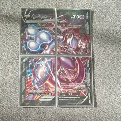 Pokemon Mewtwo V-UNION Promo Holo 4 Card Lot V-UNION Set English - Image 1
