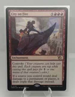 City on Fire #135 (NM) March of the Machine MOM Magic MTG - Image 1
