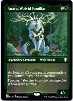 Anara, Wolvid Familiar (Foil Etched) (Foil) Commander Legends, 577 NM - Image 1