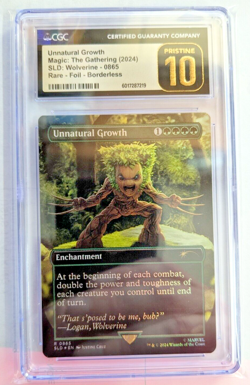 MTG MARVEL RARE FOIL Unnatural Growth featuring Groot CGC PRISTINE GRADE 10 - Image 1