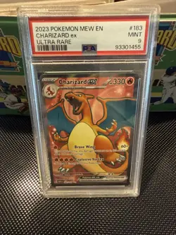 2023 POKEMON MEW EN-151 ULTRA RARE #183 CHARIZARD EX PSA 9 - Image 1
