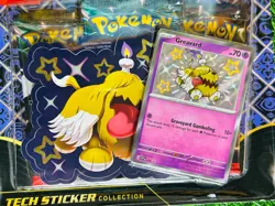 Pokemon Paldean Fates 3 Pack Blister Tech Sticker Collection Lot x4 Sealed - Image 3