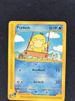 Pokemon Psyduck Aquapolis 104/147 50 HP Common Regular Card English - Image 5