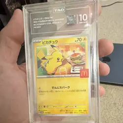 Pokemon Pikachu McDonald's 2025 Promo Japanese TAG 10 GEM MINT 020/M-P - Image 1