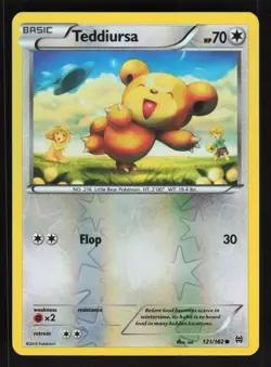 Pokemon XY - BREAKthrough #121/162 Teddiursa Reverse Holo Foil Card TCCCX - Image 1